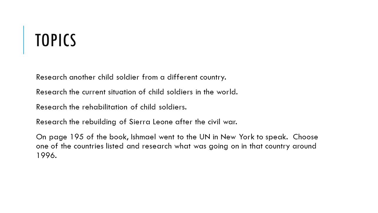Research paper topics for civil war